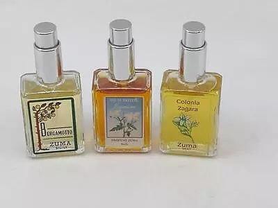 Vtg Lot 3 Zuma Perfumes 1 Oz Bergamot Jasmine EDT & Zagara Orange Blossom Italy • $59.99