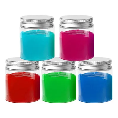 20x Plastic Bottle Storage Home 30ml-150ml Container Clear Jars With Lids • $27.80