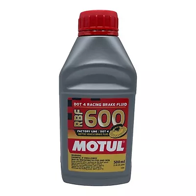 Motul RBF 600 High Temp DOT 4 Racing Brake Fluid Synthetic One Pint 500mL Bottle • $21.99