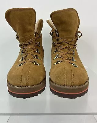 UGG Birch Brown Suede Wool-Lined Lace-Up Waterproof Snow Boots Size 5.5 • $50