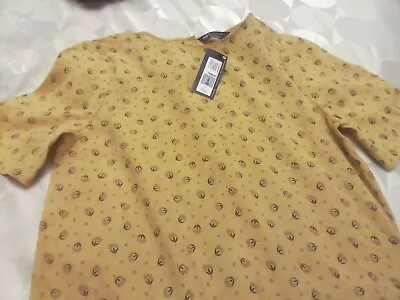 M&S Ladies Top Blouse Mustard Yellow 84% Modal UK 8 BNWT RRP £25 • £3.99