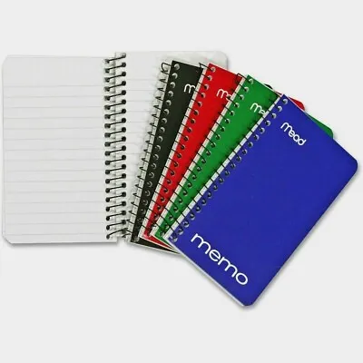 4~ Mead MEMO BOOK 3x5  College Ruled Paper Pad Mini Side Spiral Binding Notepads • $12.99