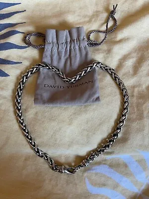 David Yurman 925 Sterling Silver & 14K Yellow Gold Wheat Link Chain Necklace 20  • $550