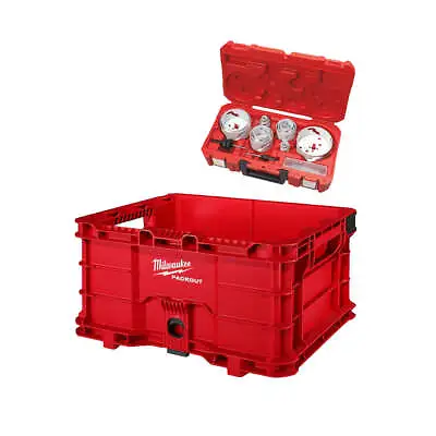 Milwaukee 48-22-8440A PACKOUT Crate W/ Electricians Hole Saw Kit • $237.44