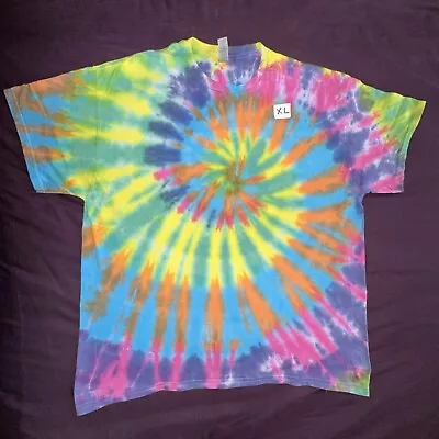 XL Rainbow Scrunch Hand Tie Dye  Cotton T-shirt • £10