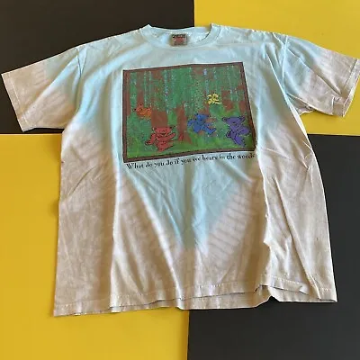 Vintage Grateful Dead Bears In The Woods T-Shirt 1998 90s Tie Dye Xl Play Dead • $165