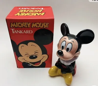 Disney Mickey Mouse Ceramic Tankard Beer Stein Original Box 1990's  • $40