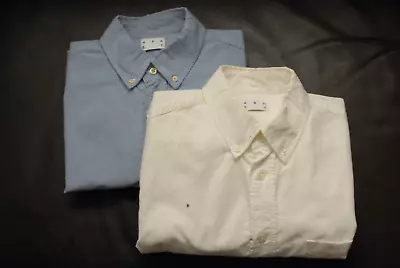 Lot Of 2 Asket The Oxford Shirt Blue/white Small • $75