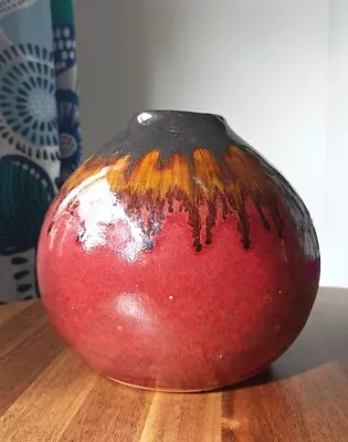 Round Ceramic Vase Fat Lava Style 20x20 Cm • £16