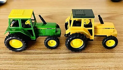 1/43 John Deere 3185 With FWA Farm Toy Tractor Diecast Friction Hong Kong Lot X2 • $20