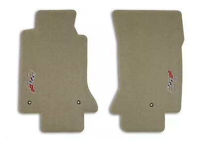 2003 Corvette 2pc Shale Velourtex Carpet Floor Mats With 50th Anniversary Logo • $138.99