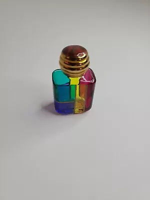 Vintage Mini Murano Decoration Glass Perfume Bottle Screw Top Apx 2  X 1.25  • £19.29