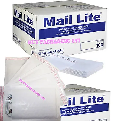 Mail Lite Padded Bags Envelopes 'all Sizes' All Courier - White Cheap • £12.35