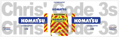 Code 3 Adhesive Vinyl Decals Suit 1/43 1/50 - Komatsu Construction - Sprinter • £8