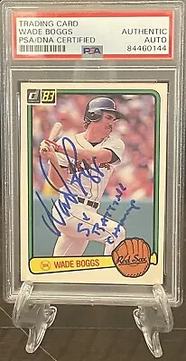 Wade Boggs Autograph Signed 1983 Donruss Rookie Card W/ 5x Batting Champ PSA/DNA • $129.99