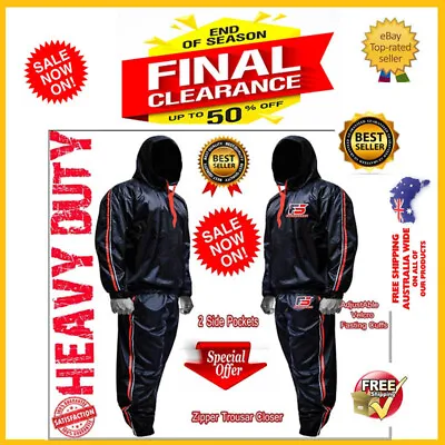 $29.88 • Buy Sauna Sweat TRACK Suit For WEIGHT LOSS Men Women MMA BOXING Body SHAPER Workout