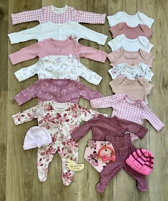 6lbs 2.7kg Premature Tiny Early Small Low Weight Baby Girls Clothes Bundle • £28