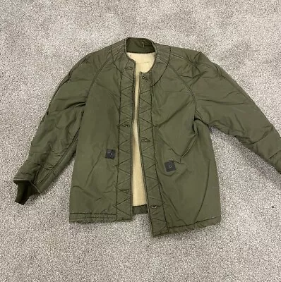 Vintage 1964 Field Jacket Liner USAF  US Military Coat Wool Cotton Sherpa • $39.99