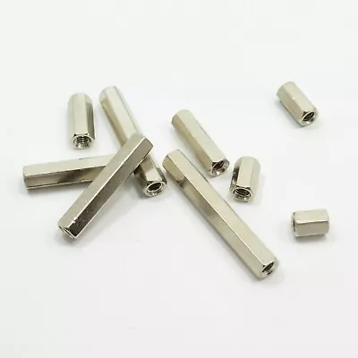 £2.25 • Buy Female M4 Hexagonal Pillar Nickel Standoff Hex Spacer Different Size