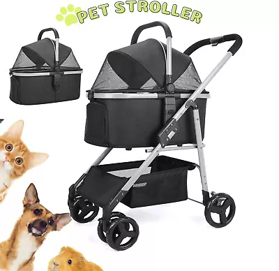 3 In 1 Multifunction Foldable Pet Stroller For Dog And Cat + Carrier + Car Seat • $78.99