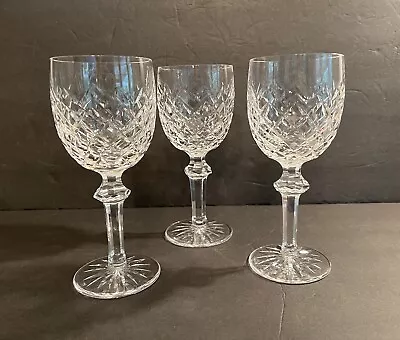 $135 • Buy Waterford Crystal POWERSCOURT Lot Of 3 Water Goblets 7 5/8” Exc