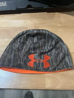 UNDER ARMOUR Fleece Beanie Camo Orange Reversible  • $22