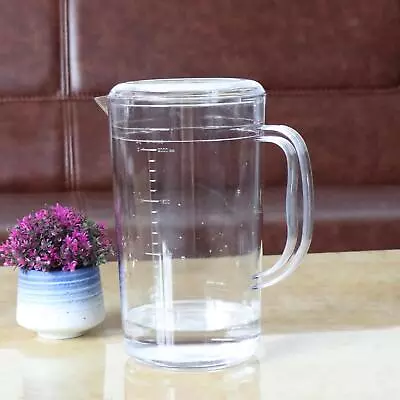 Clear Large  With Lid (Full Capacity Jug) Drink  For Water Juice Ice Tea • £14.52