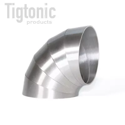 Tigtonic 3.5  Stainless 304 Pie Cuts 90° Tight Radius Bend Tubing Exhaust 5 Pack • $39