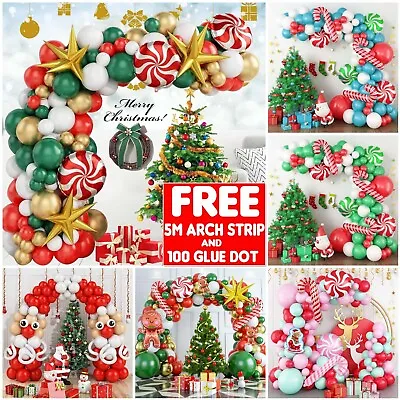 Merry Christmas Balloon Garland Arch Kit Set Latex Ballon Party Xmas Decoration • $15.14