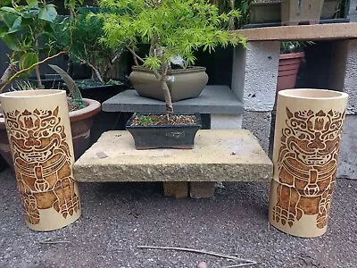 Pyrographed  Bamboo   Japanese Garden Zen Garden Dojo / Foo Dog  • £30