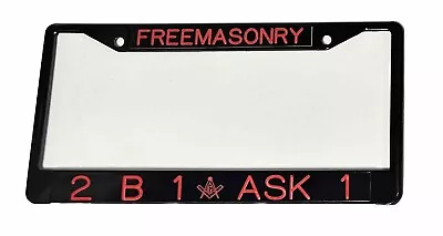 Mason Black Metal Frame With Engraved Strip Top Bottom Black/red Letters • $27.85