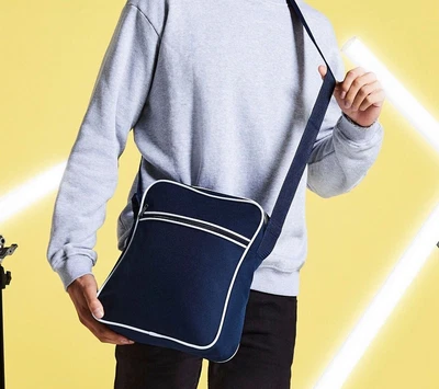 £14.45 • Buy Bagbase Retro Flight Messenger Shoulder Bag Travel School Work Small Hip (BG16)