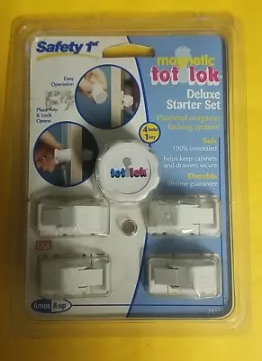 Baby Locks Safety 1st Magnetic Tot Lok Deluxe Starter Set 1 Key 4 Locks NEW • $15