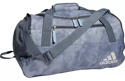 $38.95 • Buy ADIDAS SQUAD 5 MEDIUM Duffel Gym Bag GREY SILVER ZIP VENT SHOE Pocket NWT $55