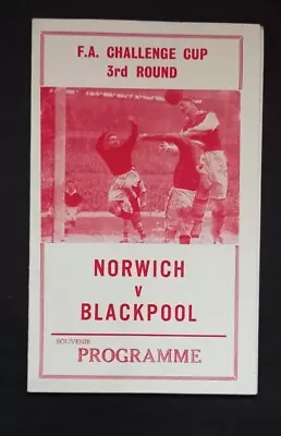 NORWICH CITY V BLACKPOOL - FA CUP R3 - 1963 - PIRATE PROGRAMME • £0.99