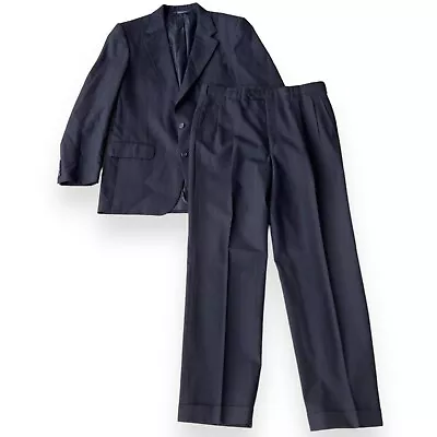 Burberry's Vintage 2-Piece Wide Stripe Classic Wool Suit Black Men's • $150