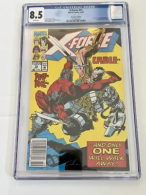 X-FORCE #15 CGC 8.5 Newsstand Edition Sun Spot Joins X Force. • $48