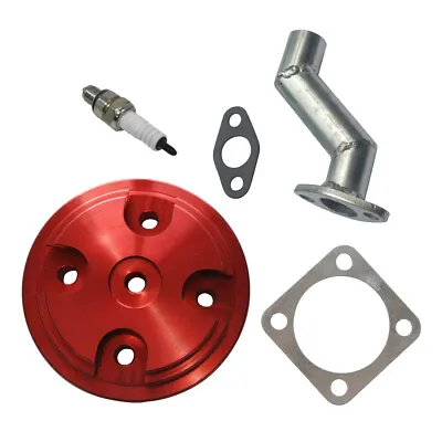 CNC Red Cylinder Head Cover & A7TC Spark Plug Fit 80cc Motorized Bicycle Engine • $22.99