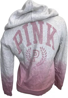 Vs Victorias Secret Pink Perfect Full Zip Hoodie Sweater Jacket Top Dip Dye XS • $74.99