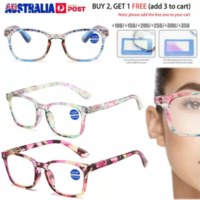 Womens Ladies Designer Reading Glasses +1.0 1.5 2.0 3.0 3.5 Oversized Glasses AU • $15.58