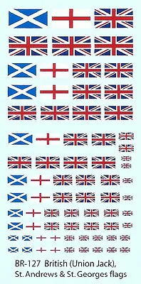 BR-127 - Union Jack St George And St Andrew Flags - 1/144-1/285 Decals • £3.25