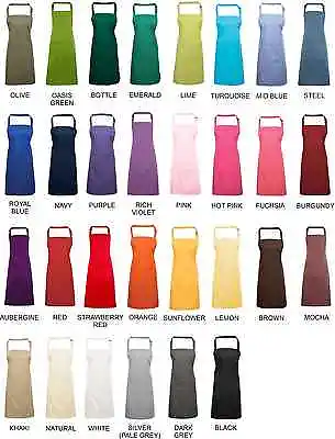 Plain Premier Pr154 Workwear Apron With Pocket In 30 Colours - Ap1 • £9.90