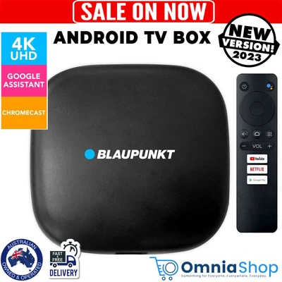 $49.57 • Buy Blaupunkt Android 4K UHD TV Box + WIFI Bluetooth Google Assistant Chromecast 8GB