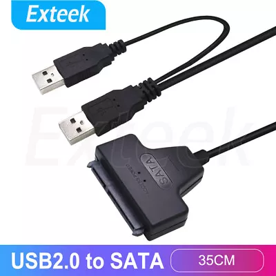 $6.68 • Buy SATA To USB 2.0 Adapter Cable For 2.5  Hard Drive SSD HDD Laptop Data Recovery