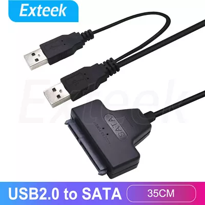 SATA To USB 2.0 Adapter Cable For 2.5  Hard Drive SSD HDD Laptop Data Recovery • $6.68