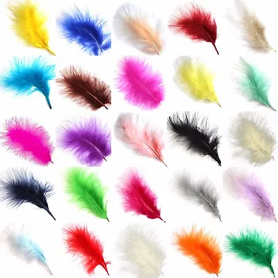 Marabou Feathers 20 Per Pack 12 - 17 Cm - Soft Fluffy -  Craft Fishing - 30 Cols • £3.99