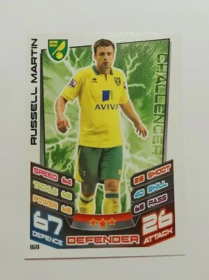 £0.99 • Buy Match Attax Premier League 2012/13 Russell Martin  Norwich City No 169 Base Card