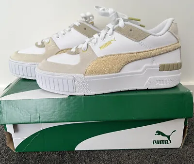 $70 • Buy New Puma Cali Sport Varsity Sneaker EU 37.5 White Platform Leather Suede RRP$150