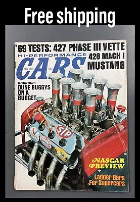 Hi-Performance Cars Feb 1969 Magazine Vintage 427 Vette Mach 1 Muscle Hot Rod • $8