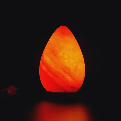 Himalayan Salt Lamp Crystal Salt Lamp Oval/Egg Shape Ionizing Lamp Bulb UK Plug • £23.95